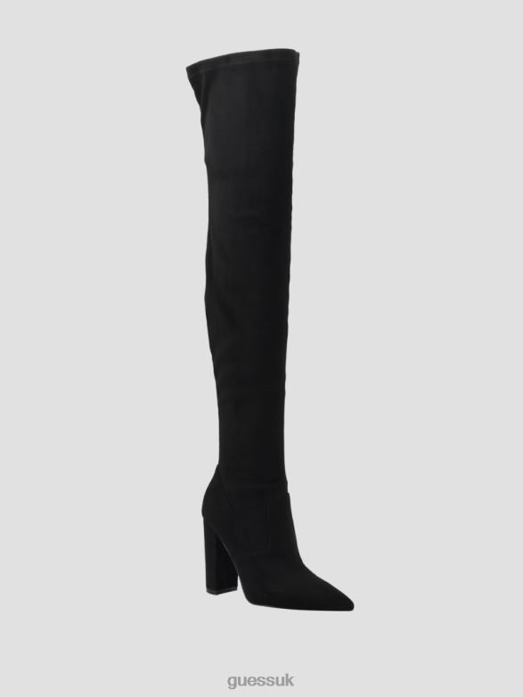 GUESS Women Abetter Faux-Suede Over-the-Knee Boots Black Footwear V28V63528