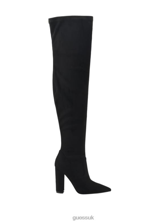 GUESS Women Abetter Faux-Suede Over-the-Knee Boots Black Footwear V28V63528