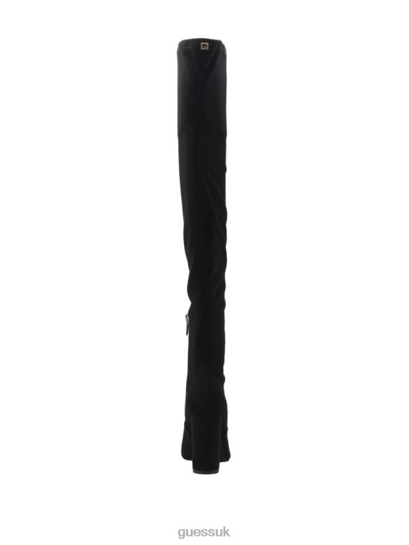 GUESS Women Abetter Faux-Suede Over-the-Knee Boots Black Footwear V28V63528