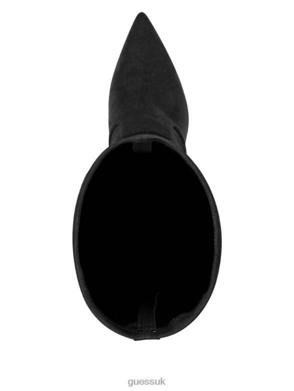 GUESS Women Abetter Faux-Suede Over-the-Knee Boots Black Footwear V28V63528