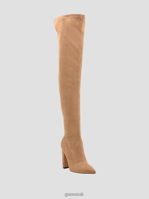 GUESS Women Abetter Faux-Suede Over-the-Knee Boots Medium Brown Footwear V28V63525