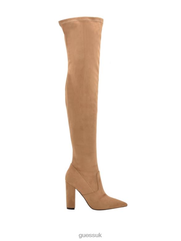 GUESS Women Abetter Faux-Suede Over-the-Knee Boots Medium Brown Footwear V28V63525