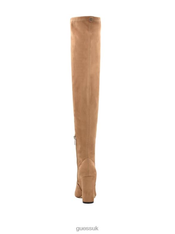 GUESS Women Abetter Faux-Suede Over-the-Knee Boots Medium Brown Footwear V28V63525