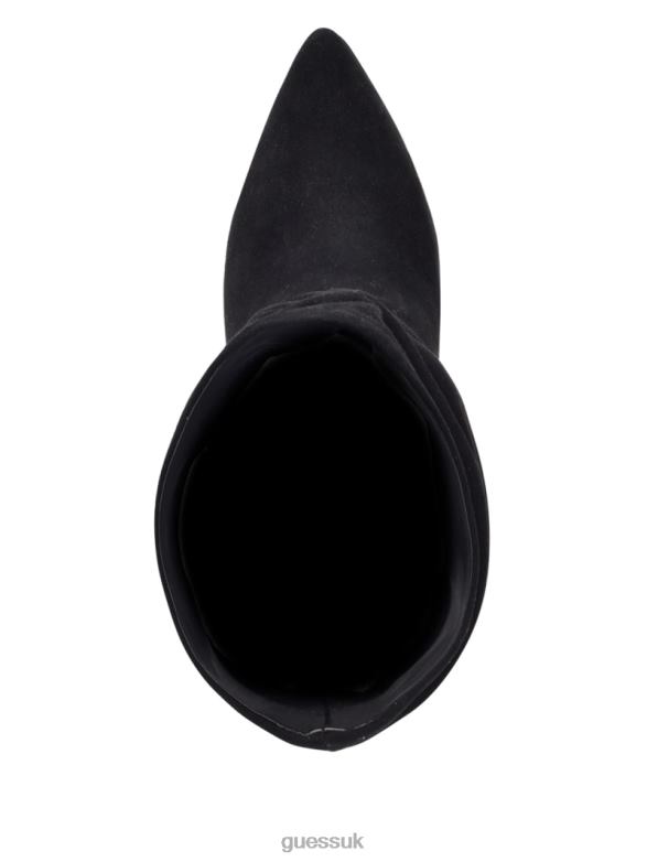 GUESS Women Backy Suede Slouch Bootie Black Footwear V28V63515