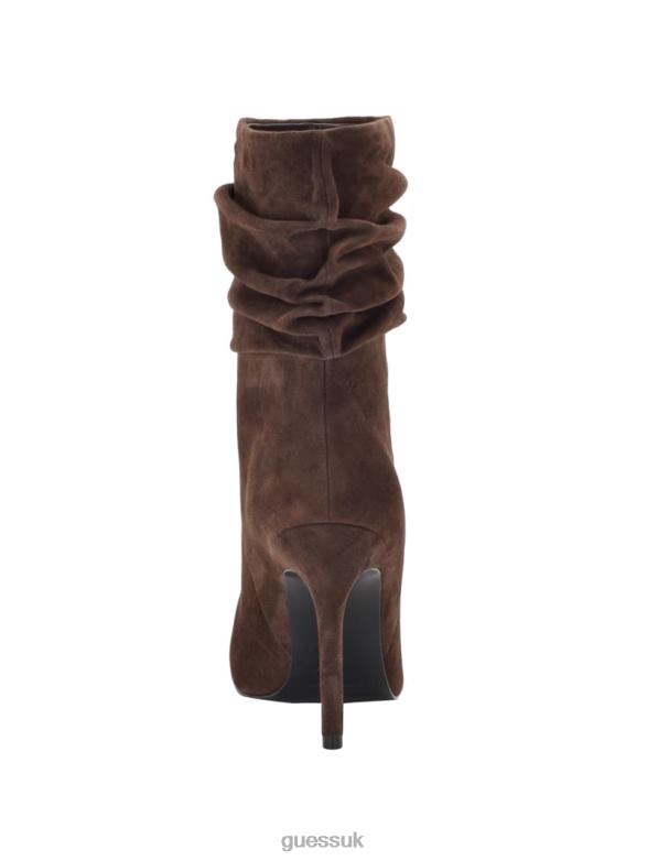 GUESS Women Backy Suede Slouch Bootie Medium Brown Footwear V28V63514