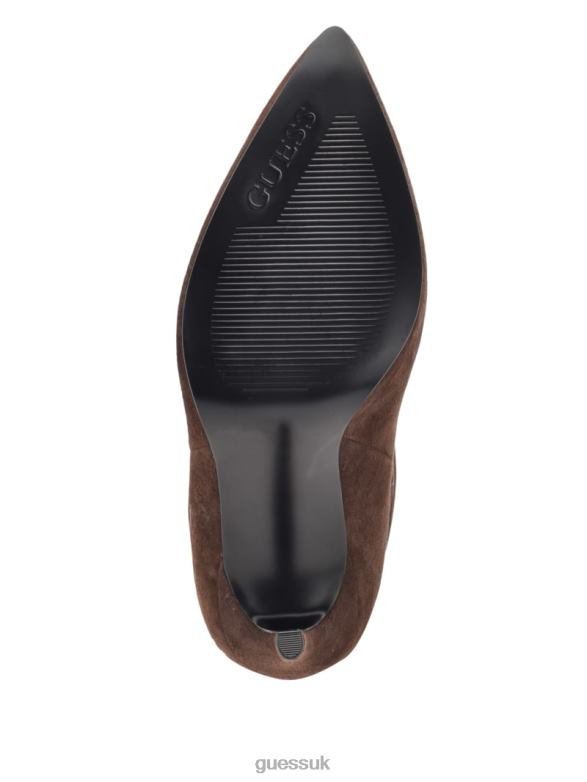 GUESS Women Backy Suede Slouch Bootie Medium Brown Footwear V28V63514