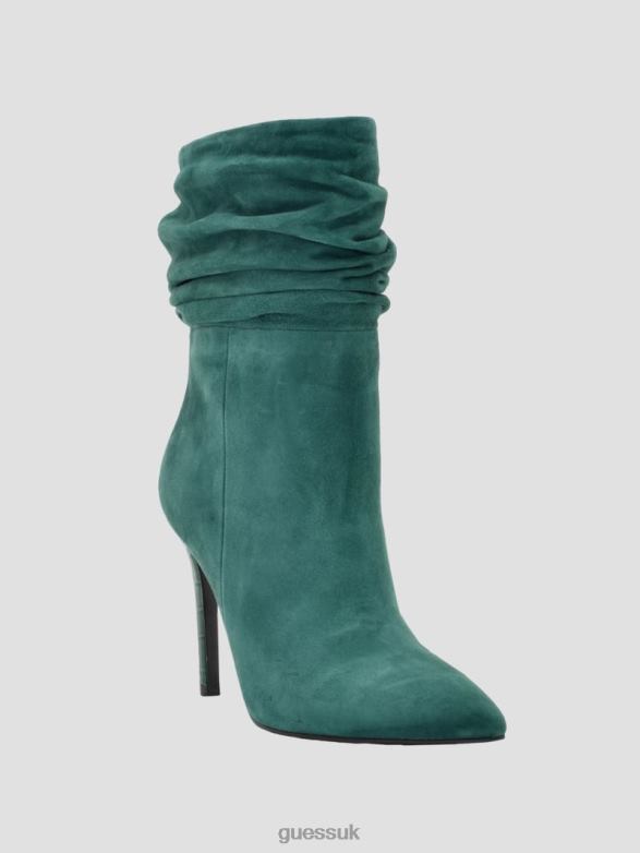 GUESS Women Backy Suede Slouch Bootie Medium Green 310 Footwear V28V63516