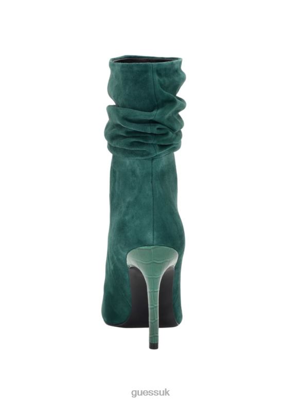 GUESS Women Backy Suede Slouch Bootie Medium Green 310 Footwear V28V63516