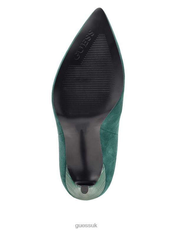 GUESS Women Backy Suede Slouch Bootie Medium Green 310 Footwear V28V63516