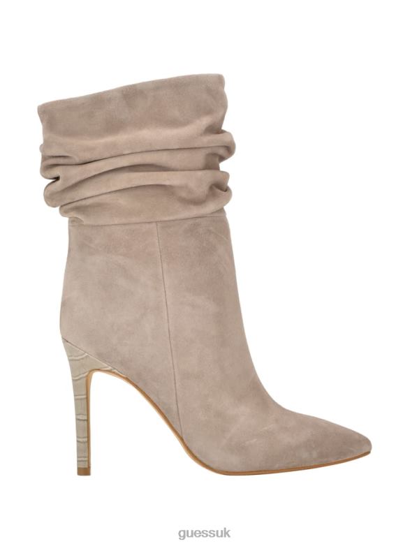 GUESS Women Backy Suede Slouch Bootie Taupe Footwear V28V63513