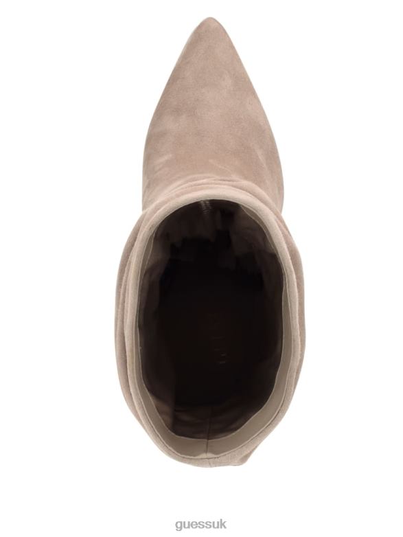 GUESS Women Backy Suede Slouch Bootie Taupe Footwear V28V63513