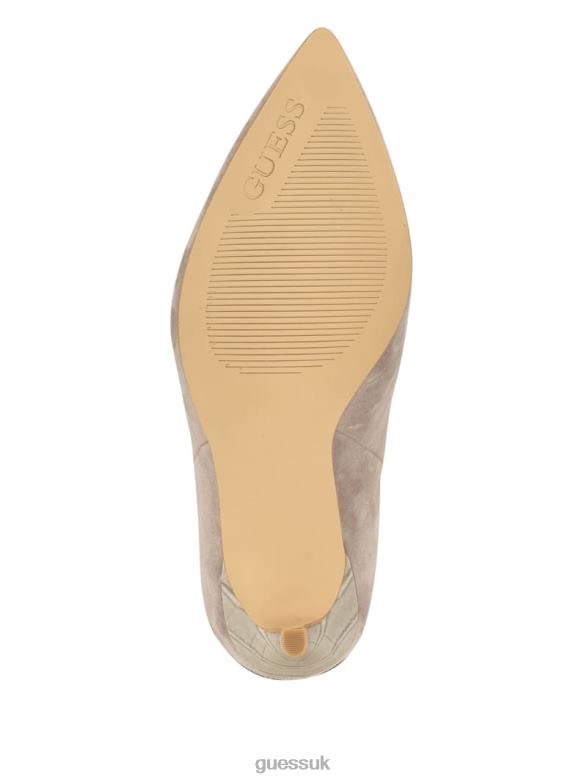 GUESS Women Backy Suede Slouch Bootie Taupe Footwear V28V63513
