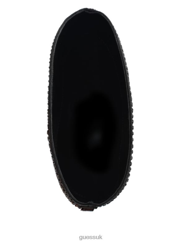 GUESS Women Bralyn Allover Rhinestone Boots Black Footwear V28V63517