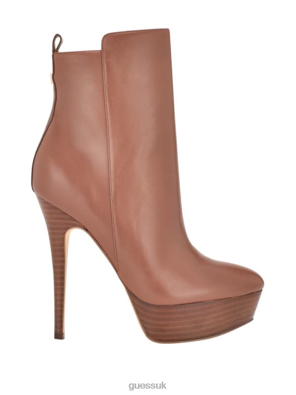 GUESS Women Caddy Platform Bootie Medium Brown Footwear V28V63518
