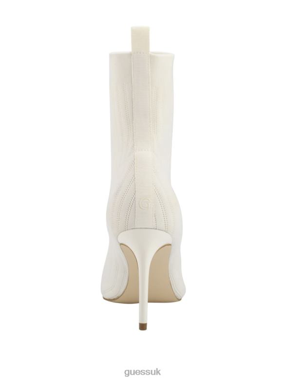 GUESS Women Dallyna Knit Sock Bootie Ivory 150 Footwear V28V63520