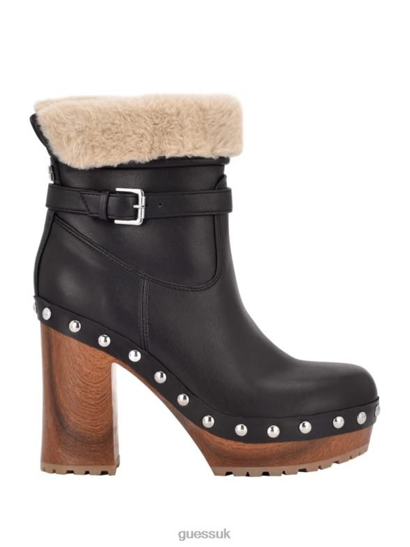 GUESS Women Damina Faux-Fur Lined Booties Black Footwear V28V63530