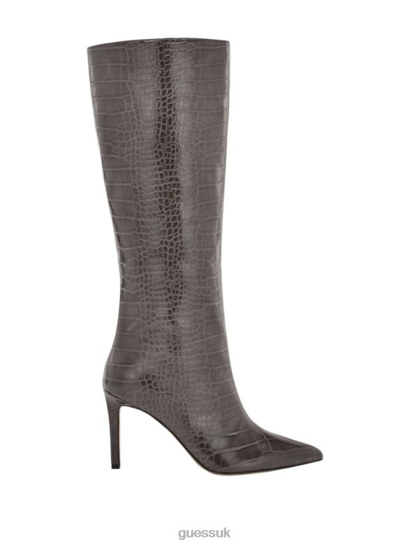 GUESS Women Dayton Faux-Leather Knee-High Boots Dark Brown Footwear V28V63523