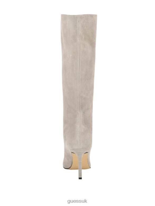 GUESS Women Dayton Faux-Suede Knee-High Boots Light Gray Suede Footwear V28V63522