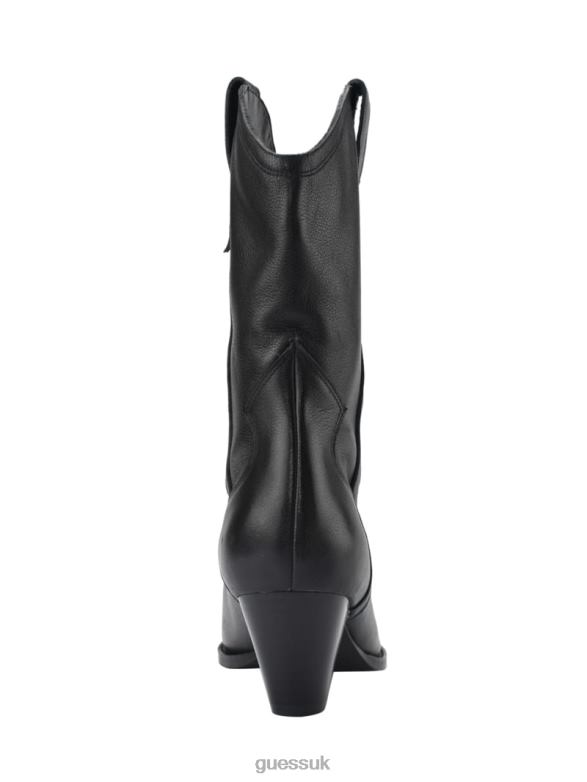 GUESS Women Odilia Cowboy Boots Black Footwear V28V63507