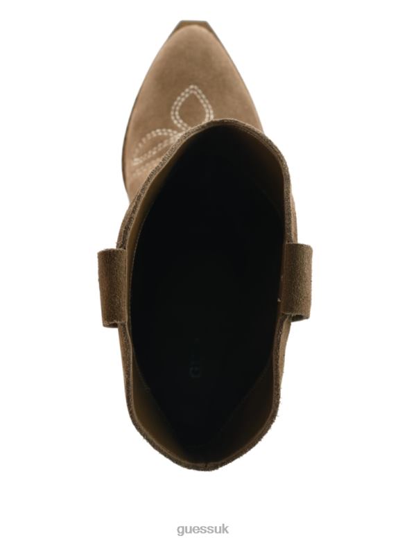GUESS Women Odilia Cowboy Boots Medium Brown Footwear V28V63511