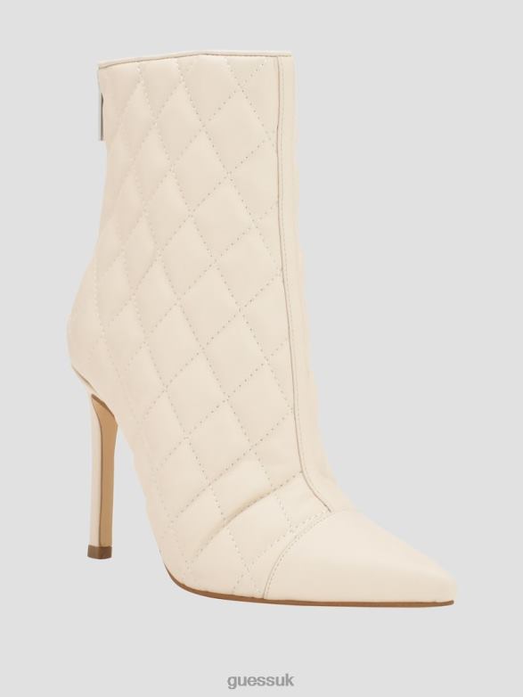 GUESS Women Simoney Zip-Up Booties Ivory 150 Footwear V28V63532