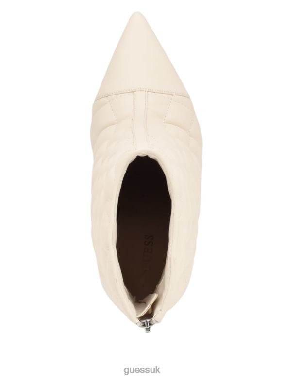 GUESS Women Simoney Zip-Up Booties Ivory 150 Footwear V28V63532