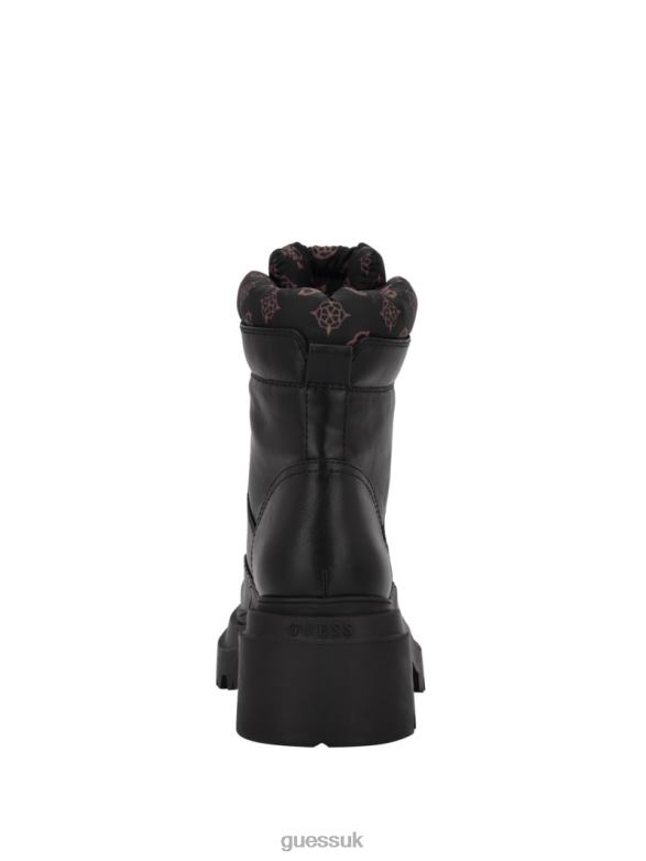 GUESS Women Vaney Logo Moto Booties Black Footwear V28V63534