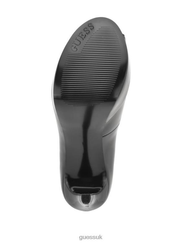 GUESS Women Cacei Peep-Toe Stiletto Heels Black Footwear V28V63437