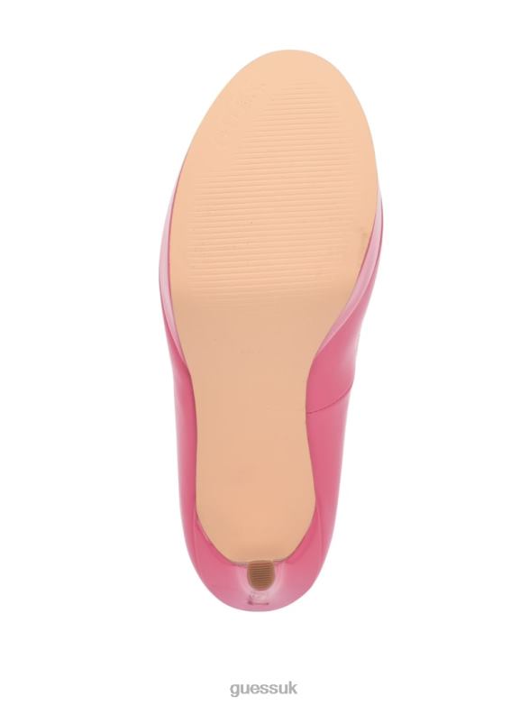 GUESS Women Cacei Peep-Toe Stiletto Heels Medium Pink Footwear V28V63414