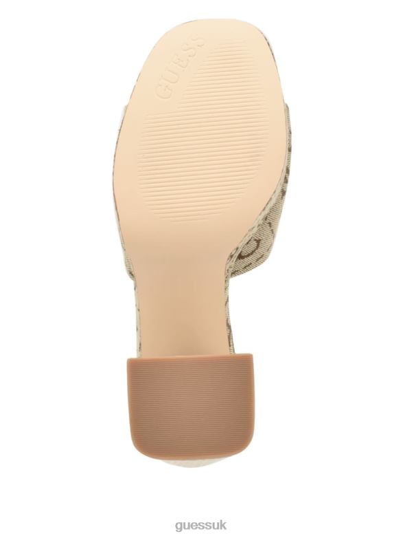 GUESS Women Jadah Logo Platform Heels Medium Brown Footwear V28V63385