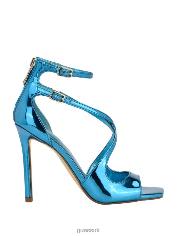 GUESS Women Sella Strappy Stiletto Heels Medium Green Footwear V28V63391