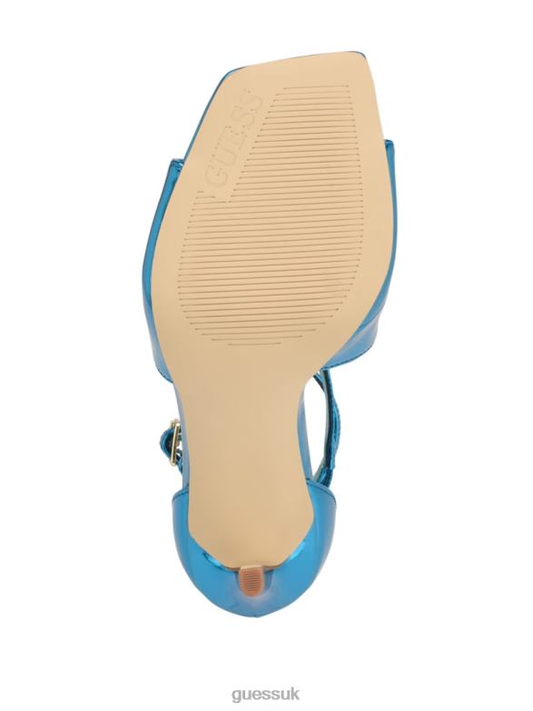 GUESS Women Sella Strappy Stiletto Heels Medium Green Footwear V28V63391