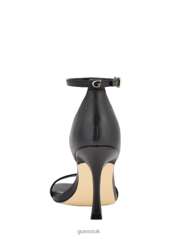 GUESS Women Yael Leather Heels Black Footwear V28V63397