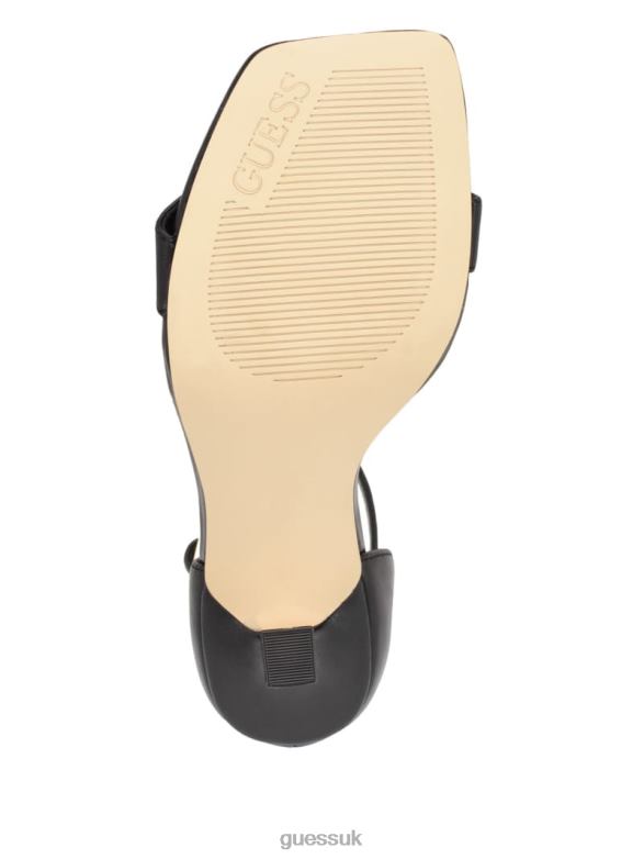 GUESS Women Yael Leather Heels Black Footwear V28V63397