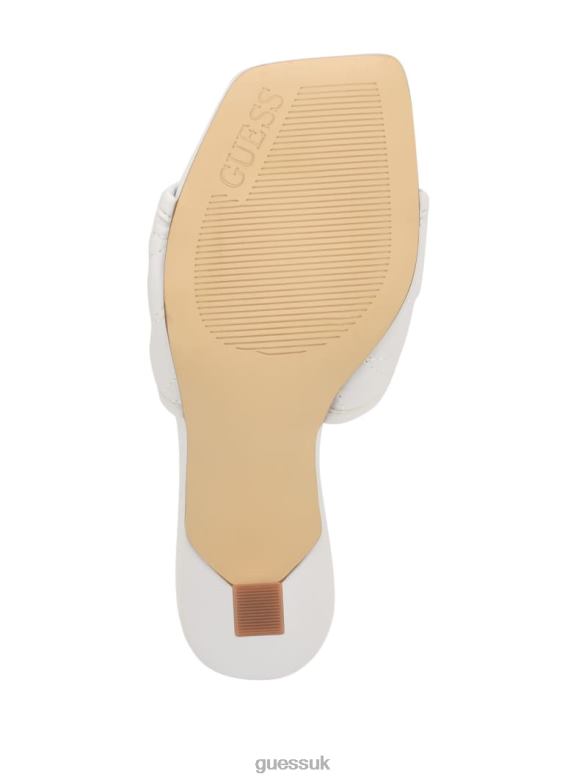 GUESS Women Yana G Logo Heeled Mules Wht Floral Footwear V28V63395
