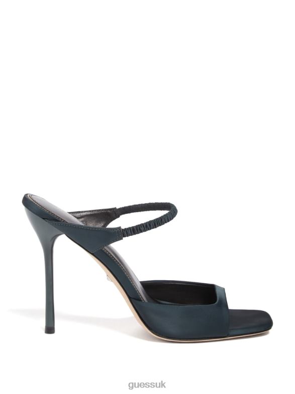 GUESS Women Brielle Satin Sandal Green Footwear V28V63439