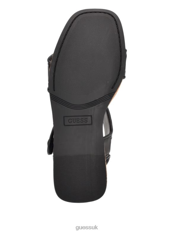 GUESS Women Cataline Wedge Sandals Black Footwear V28V63477