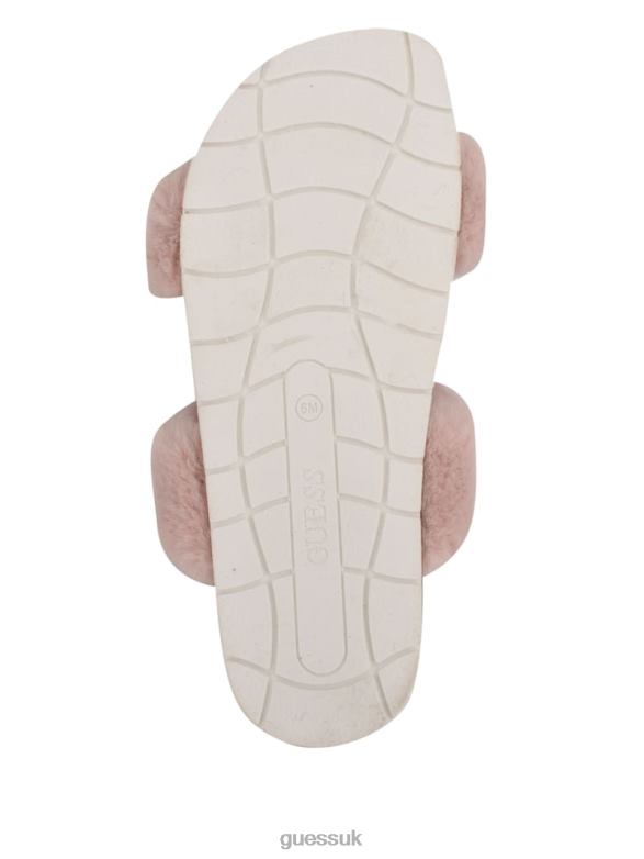 GUESS Women Fabin Faux-Fur Sandal Pink Footwear V28V63503