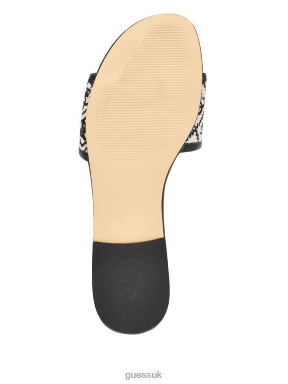 GUESS Women Hammi Logo Slide Sandals Black Footwear V28V63469