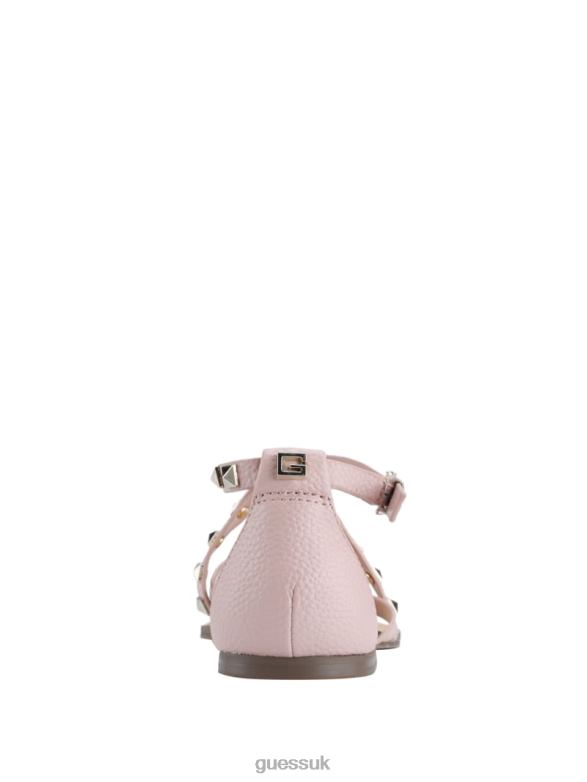 GUESS Women Nizana Strappy Stud Sandals Light Pink 680 Footwear V28V63489