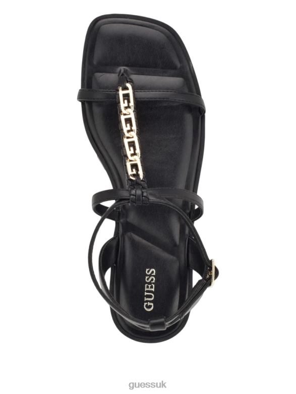 GUESS Women Raima G-Link Chain Sandals Black Footwear V28V63478