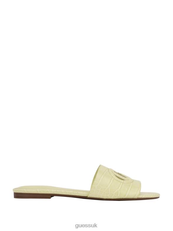 GUESS Women Tashia Logo Slide Sandals Lt Green Footwear V28V63495