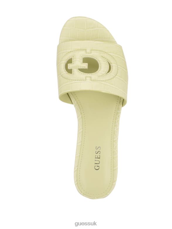 GUESS Women Tashia Logo Slide Sandals Lt Green Footwear V28V63495
