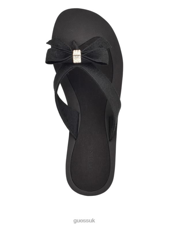 GUESS Women Tuta Bowtie Sandals Black Footwear V28V63472