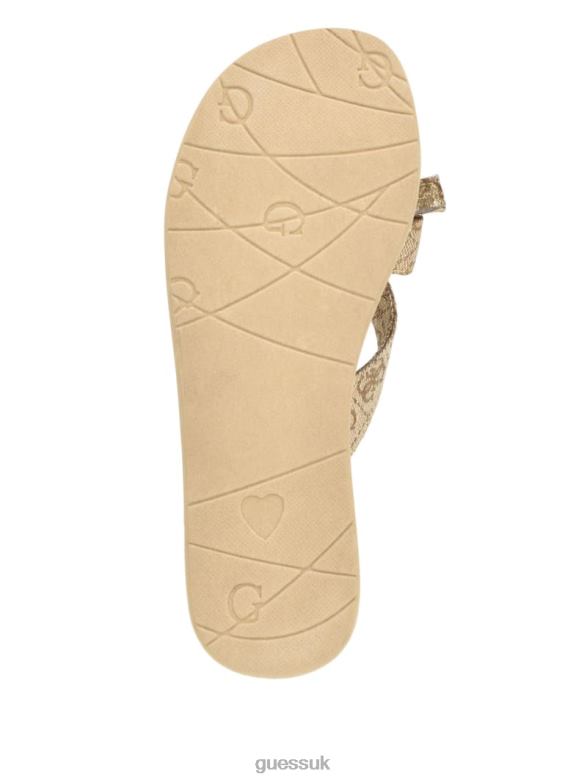 GUESS Women Tuta Bowtie Sandals Gold Footwear V28V63457