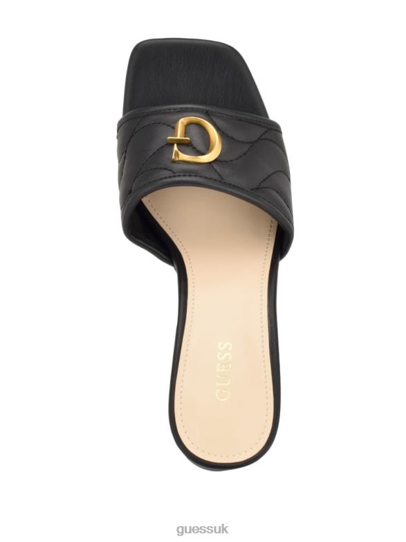 GUESS Women Ulliy Heeled Sandals Black Footwear V28V63402