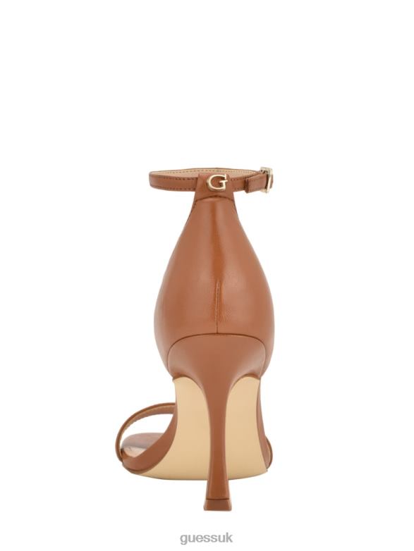 GUESS Women Yael Leather Heels Medium Brown Footwear V28V63399