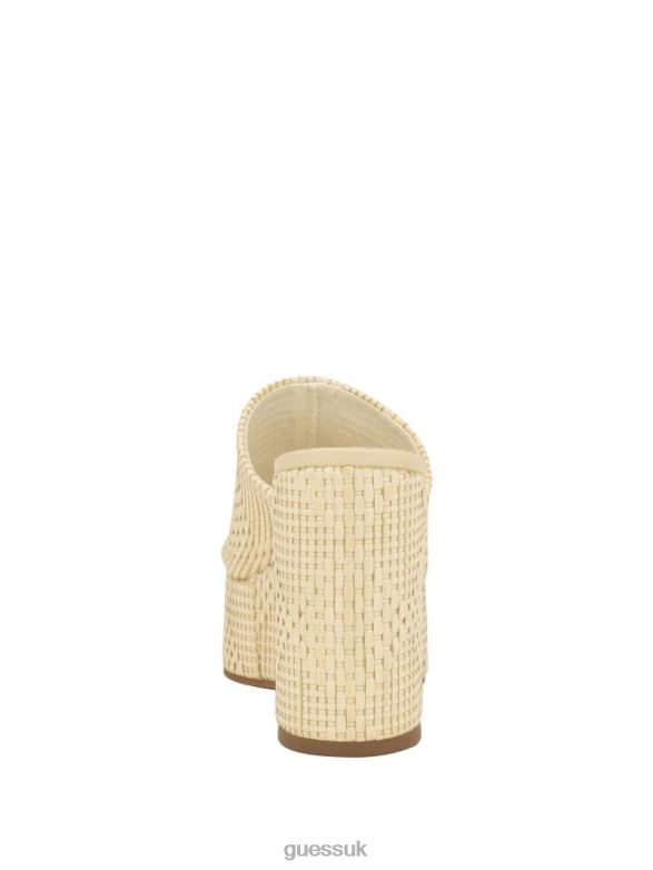 GUESS Women Yenisa Woven Wedged Sandals Light Natural Footwear V28V63463