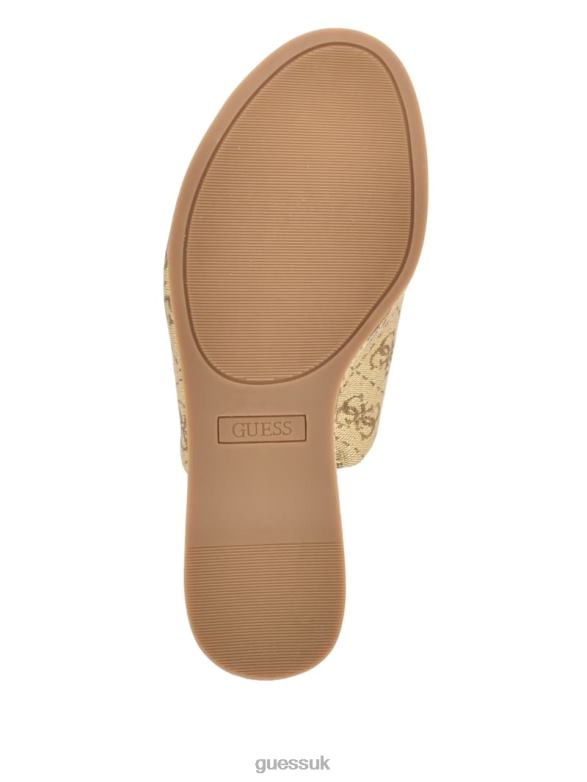GUESS Women Yenise Wedge Sandals Gold Footwear V28V63465