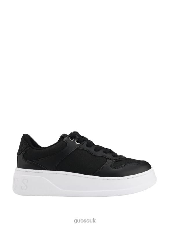 GUESS Women Cleva Logo Low-Top Sneakers Black Footwear V28V63357
